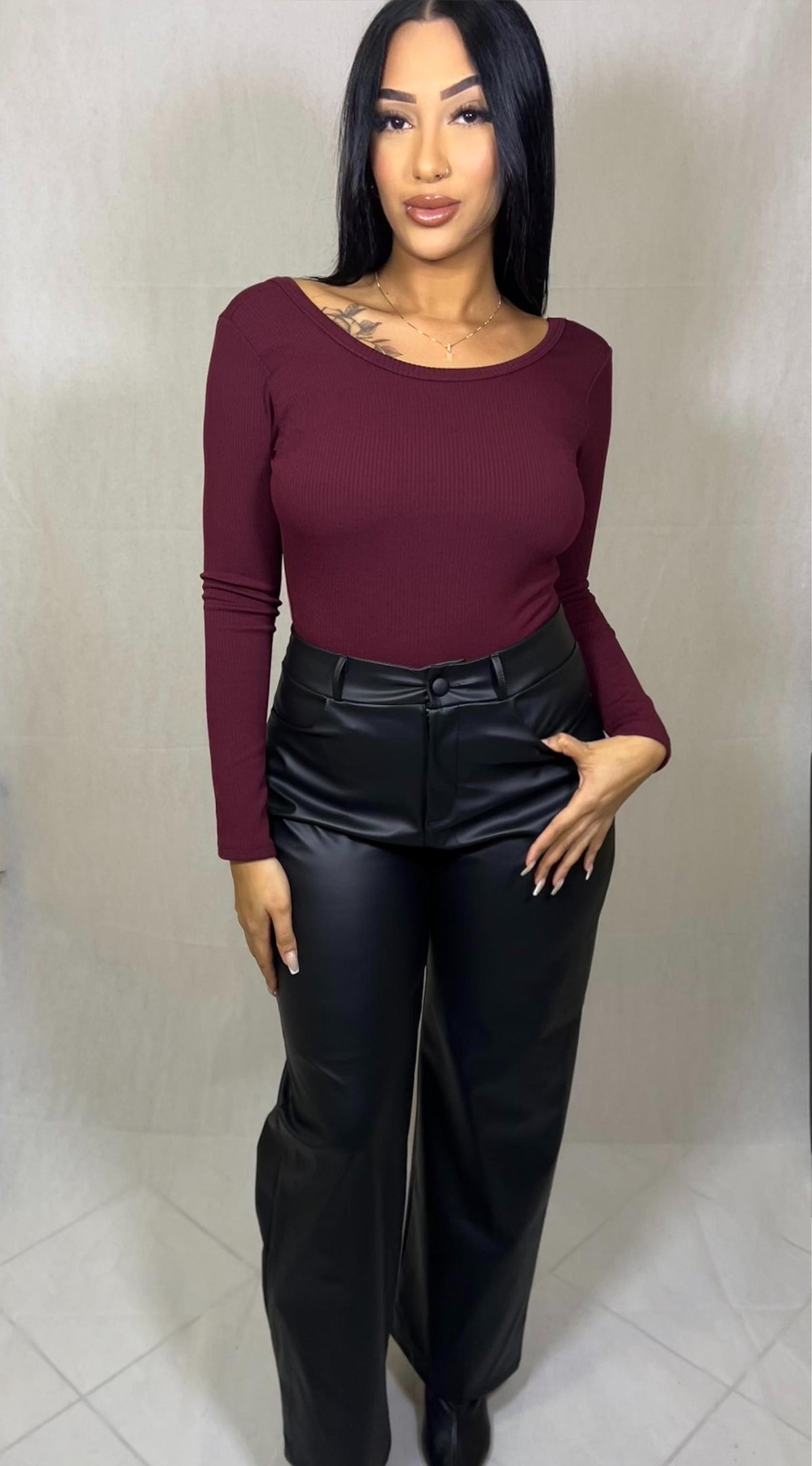 Body Costa Nua Manga longa Feminino - Siena