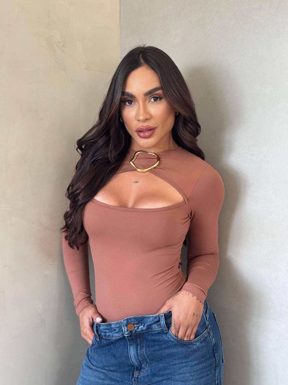 Body Feminino Manga Longa - Lara